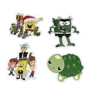 SpongeBob Sticker Lot 4pc Cartoon Vinyl Mix Cute Water Bottle Laptop Decals Fun!